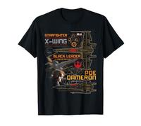 Star Wars Last Jedi Poe Dameron Black Leader X-Wing Camiseta Camiseta