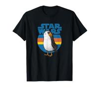 Star Wars Last Jedi Porg Retro Stripes Logo Camiseta
