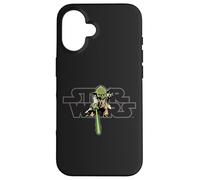 Star Wars Logo Jedi Master Yoda Lightsaber Carcasa para iPhone 16