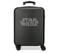 Star wars Logo Maleta de Cabina Negro 40x55x20 cms Rígida ABS Cierre TSA Integrado 38,4L 2,82 kgs 4 Ruedas Dobles Equipaje Mano