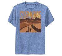 STAR WARS Lost in The Desert Boys Short Sleeve Tee Shirt, Royal Blue Heather, Small