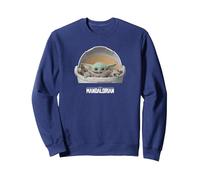 Star Wars Mandalorian Baby Yoda The Child Carriage White Sudadera, Unisex para Adultos, Azul Marino, XXL