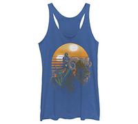 STAR WARS Mandalorian Bantha Riders Women's Racerback Tank Top, Royal Blue Heather, X-Large