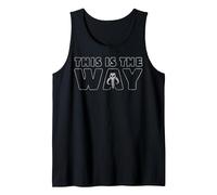 Star Wars Mandalorian Mythosaur Skull Text This Is The Way Camiseta sin Mangas, Hombre, Negro, M
