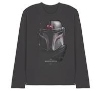 Star Wars Mandalorian Shadows Unisex Long Sleeve T Shirt, Charcoal, XX-Large
