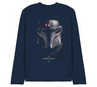 Star Wars Mandalorian Shadows Unisex Long Sleeve T Shirt, Navy, X-Large