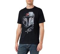 Star Wars Mandalorian Camiseta, Shadows Black, L para Hombre