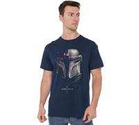 Star Wars Mandalorian Shadows Unisex T Shirt, Navy, XXXX-Large