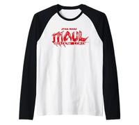 Star Wars Maul Shadow Lord Series Official Big Chest Logo Camiseta Manga Raglan