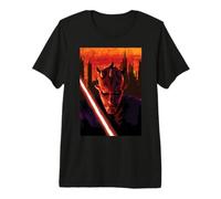 Star Wars Maul Shadow Lord Sith Lord In Front of Cityscape Camiseta Premium