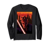Star Wars Maul Shadow Lord Sith Lord In Front of Cityscape Manga Larga