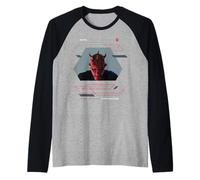 Star Wars Maul Shadow Lord Sith Vengeance Darth Maul Scowl Camiseta Manga Raglan