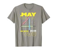 Star Wars May The 4th Be with You 2025 Lightsabers Camiseta, Hombre, Pizarra, M