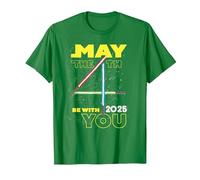 Star Wars May The 4th Be with You 2025 Lightsabers Camiseta, Hombre, Verde Kelly, XXL