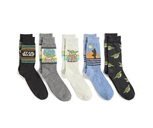 Star Wars mens Mandalorian 5 Pack Crew Socks