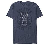 Star Wars Men's Officially Licensed Tees for Dad, Blue//Galaxy, XXX-Large