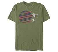 Star Wars Men's Rebel Flyby T-Shirt, Military Green, Large