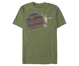 Star Wars Men's Rebel Flyby T-Shirt, Military Green, Large