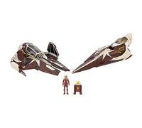 STAR WARS Micro Galaxy Squadron Ahsoka Tano's Jedi Starfighters Set - 12,7 cm und 7,6 cm Fahrzeuge, zwei 2,5 cm Mikro-Figuren-Zubehör_AB