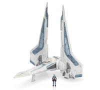Star Wars Micro Galaxy Squadron Bo-Katan's Gauntlet Fighter (Edición Armada) - Vehículo de 5 pulgadas con alas giratorias y accesorio de microfigura de 1 pulgada