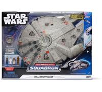 Jazwares Vehículo Star Wars Micro Galaxy Millennium Falcon – 7 pulg con 4 microfiguras de 1 pulg