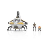 Star Wars Micro Galaxy Squadron Phantom II - Vehículo de 5 pulgadas con dos accesorios de microfiguras de 1 pulgada