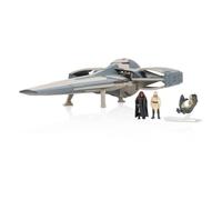 Star Wars Micro Galaxy Squadron Sith Infiltrator - Vehículo de 10 Pulgadas con Velocidad de 2.5 Pulgadas con Soporte más Dos Accesorios de microfiguras de 1 Pulgada