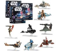 STAR WARS Micro Galaxy Squadron Speeder Mystery Box Set, paquete de 3, serie 5, recibe 3 de 5 mini vehículos y figuras coleccionables surtidos, gran regalo para niños, niñas y adultos, a partir de 8