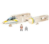 Star Wars Micro Galaxy Squadron SWJ0089 Y-Wing, Jon Vander & R2-BHD, vehículo con Figura de 12,5 cm