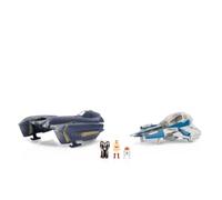 Star Wars Micro Galaxy Squadron SWJ0455 - Battle Pack | Obi-Wan Kenobi vs. General Grievous Battle Pack - 12,5 cm Belbullab-22 Starfighter y Jedi Interceptor con 3 microfiguras