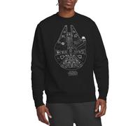 Star Wars Millenium Lines Unisex Sweatshirt, Black, Large