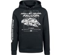 Star Wars Millennium Falcon - Light Falcon Freigther Hombre Sudadera con Capucha Negro XXL