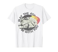 Star Wars Millennium Falcon May The 4th Be With You Retro Camiseta