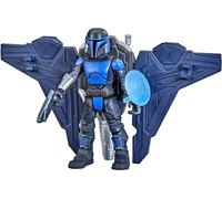 Star Wars Mission Fleet F1563 - Figura articulada de 6 cm + vehículo - Mandalorian Trooper