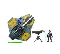 Star Wars Mission Fleet Stellar Class Anakin Skywalker Jedi Starfighter Figura y vehículo a Escala de 6 cm, Juguetes para niños a Partir de 4 años