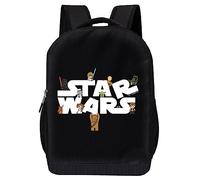 STAR WARS Mochila con licencia oficial para niños, funda de poliéster duradera para laptop, correas ajustables, 17 pulgadas de alto x 12 pulgadas de ancho x 6 pulgadas de profundidad, Logo 3, L, Star