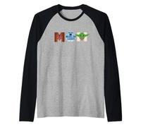 Star Wars Mom Character Letters Family Trip Matching Gift Camiseta Manga Raglan