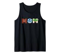 Star Wars Mom Character Letters Family Trip Matching Gift Camiseta sin Mangas