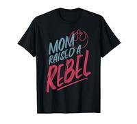 Star Wars Mom Raised A Rebel Orange Text Rebel Logo Camiseta