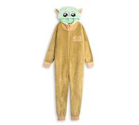 Star Wars Mono Infantil Unisex Verde de Grogu de The Mandalorian | Pijama de Estar por casa y Disfraz con Capucha y Cremallera de Forro Polar Suave | Ropa de Manga Larga