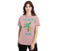Star Wars Mother's Day Yoda Best Mum Ladies T Shirt, Pink Camiseta, Rosa, M para Mujer