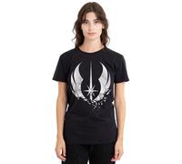 Star Wars Obiwan Kenobi Shattered Jedi Camiseta de Mujer, Negro, L