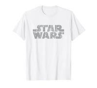Star Wars Original Logo Weathered Camiseta, Hombre, Blanco, 6XL