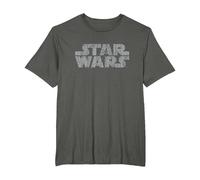 Star Wars Original Logo Weathered Camiseta, Hombre Tallas Grandes, Asfalto, 3X Alto