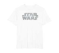 Star Wars Original Logo Weathered Camiseta, Hombre Tallas Grandes, Blanco, 6X Alto