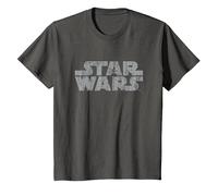 Star Wars Original Logo Weathered Camiseta, Niños, Asfalto, 12 años