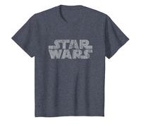 Star Wars Original Logo Weathered Camiseta, Niños, Azul Jaspeado, 2 años
