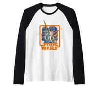Star Wars Original Trilogy A New Hope Vintage Retro Poster Camiseta Manga Raglan