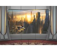Komar Papel pintado Star Wars Coruscant View, vinilo, multicolor, 368 x 0,2 x 254 cm