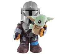 Star Wars Peluche Mandalorian con Grogu, juguete con sonidos, +3 años (Mattel HPC19)